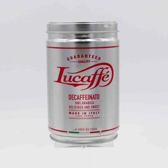 Lucaff&eacute;&reg; decaffeinato bonen blik 250 gr.