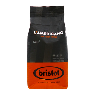 Bristot&reg; l&#039;americano decaf coffee bonen 1 kg. 