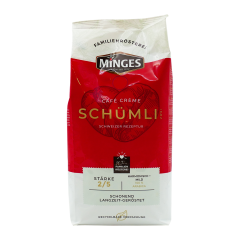 Minges café cremè schümli bonen 1 kg.