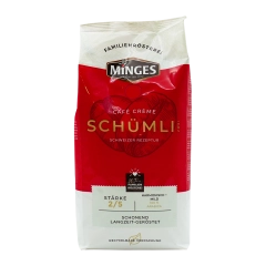 Minges café cremè schümli bonen 1 kg.
